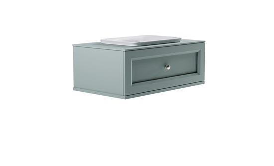 ASTRA-FORM Тумба подвесная Классик 100см 1ящ NCS S 3005-B80G мат., раковина Ретро бел глянц, столешница Solid в цвете 4631177715600