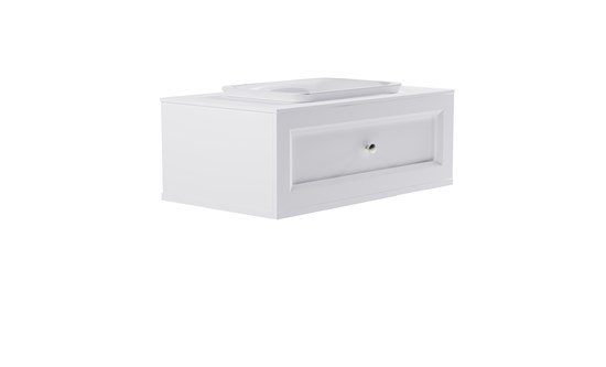 ASTRA-FORM Тумба подвесная Классик 90см 1ящ белый мат., раковина Ретро бел глянц, столешница Solid белый мат. 4631177715594