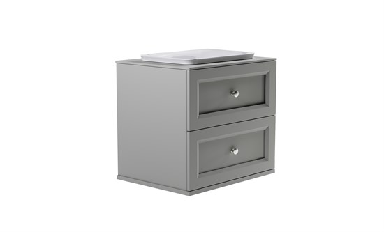 ASTRA-FORM Тумба подвесная Классик 70см 2ящ NCS S 3502-y мат., раковина Ретро бел глянц, столешница Solid в цвете 4631177715686