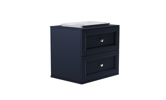 ASTRA-FORM Тумба подвесная Классик 70см 2ящ RAL7024 мат., раковина Ретро бел глянц, столешница Solid в цвете 4631177715709