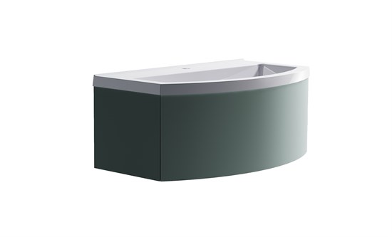 ASTRA-FORM Нижний шкаф Венеция2.0 100 с 1 ящиком зеленый (NCS S 3005-B80G матовый) + Раковина "Венеция 100" 3100001ncss3005-b80g+04010019