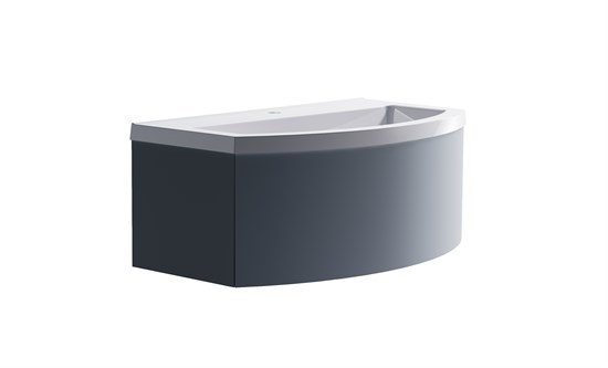 ASTRA-FORM Нижний шкаф Венеция2.0 100 с 1 ящиком серо-голубой (NCS S 3005-R80B матовый) + Раковина "Венеция 100" 3100001ncss3005-r80b+04010019