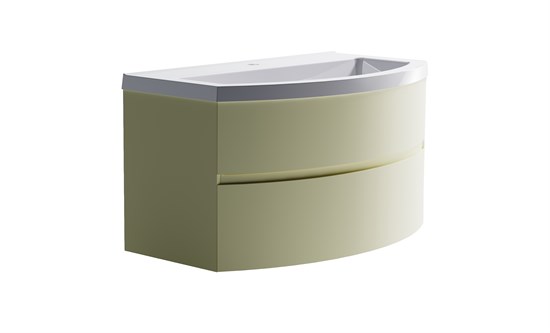 ASTRA-FORM Нижний шкаф Венеция2.0 100 с 2 ящиками бежевый (RAL1013 матовый)  + Раковина "Венеция 100" 03100002ral1013+04010019