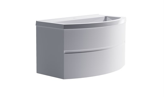 ASTRA-FORM Нижний шкаф Венеция2.0 100 с 2 ящиками белый матовый  + Раковина "Венеция 100" 03100002+04010019