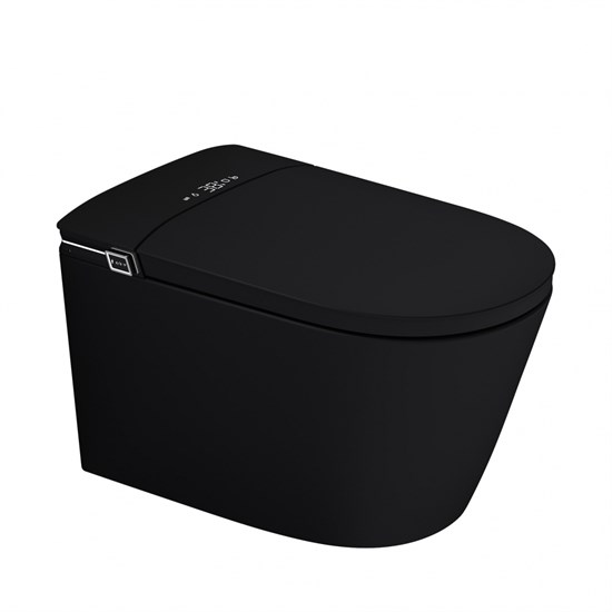 ABBER Электронный унитаз-бидеBequem AC1121SMB подвесной черный матовый AC1121SMB