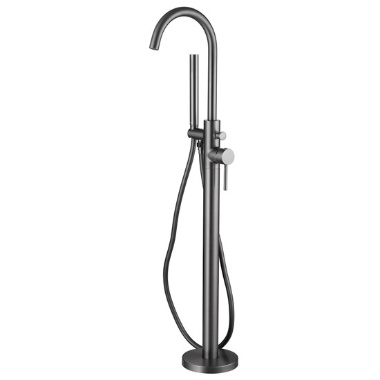 ABBER Смеситель Wasser Kreis AF8115NGN напольный для ванны, никель AF8115NGN