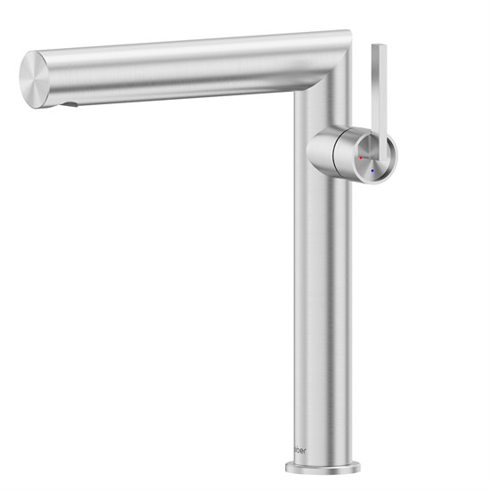 ABBER Смеситель Perfekte 316 AF8A11BST-L для раковины, сталь брашированная AF8A11BST-L