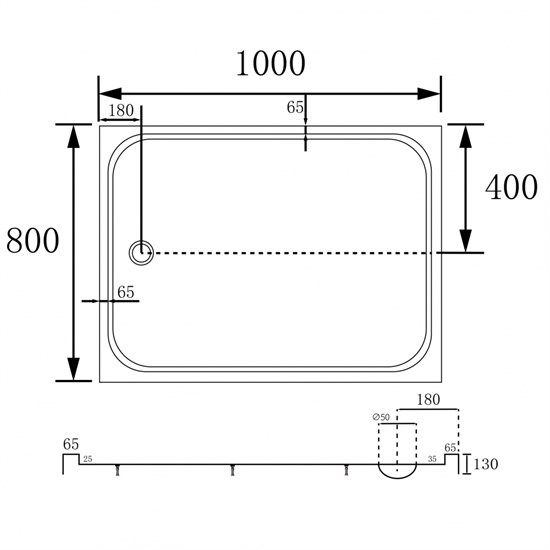 ABBER Душевой поддон AD3C108 100х80 прямоугольный, акриловый, белый AD3C108