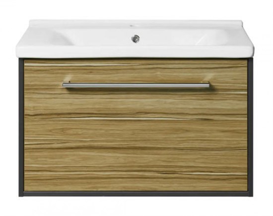 AQUATON Тумба под раковину Мерида 80 new антрацит/эбони светлый 1A232501MFAN0