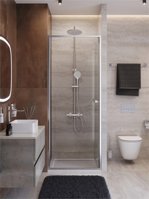 CEZARES Lux Душевая дверь в нишу раздвижная ширина 70 см, цвет профиль - хром / стекло - прозрачное LUX-B-FS-1-70-C-CR