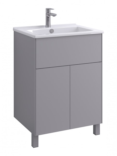 AQUATON Тумба под раковину Форест Про 60 туманный серый 1A297001FR4D0 1A297001FR4D0