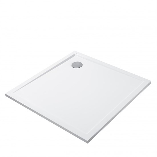 AQUATON Душевой поддон из литьевого мрамора Калифорния М 100х100 квадратный белый 1A739636CA010 1A739636CA010