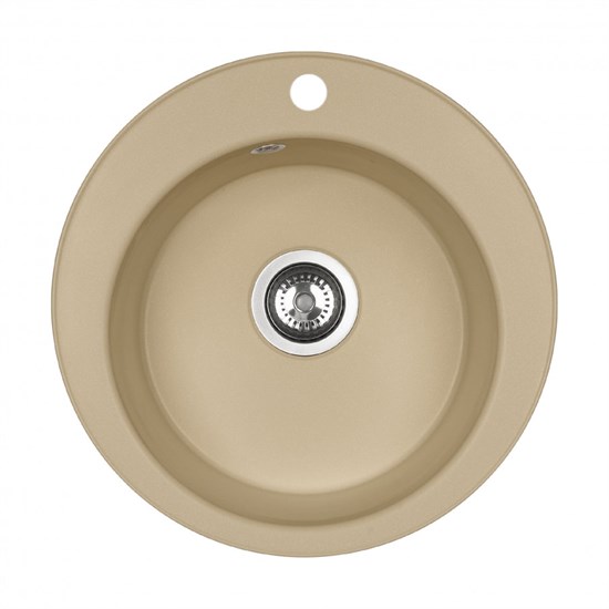 AQUATON Мойка для кухни Шелли круглая латте 1A734732SS260 1A734732SS260