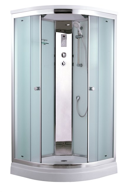 TIMO Comfort T-8801 Fabric Glass душевая кабина 100*100*22+турецкая баня хамам+стульчик прозрачный T-8801F-T-STUN-T-CH/C