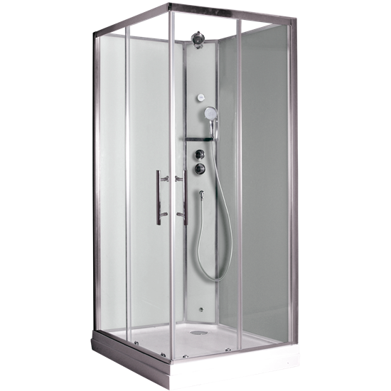 TIMO Premium ILMA 109 душевая кабина с крышей, хамам и стульчиком 90*90*222 ILMA109-roof-109-T-STILMA-T-CH/C