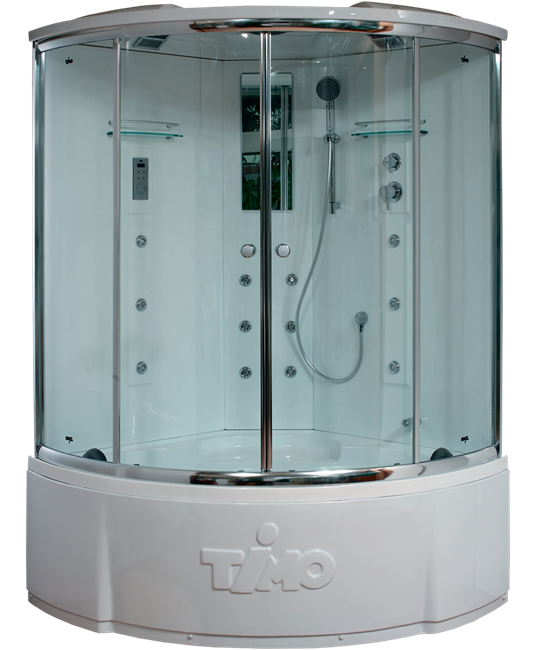 TIMO Lux T-7735 Clean Glass душевая кабина 135*135*230, турецкая баня хамам T-7735C-T-STUN