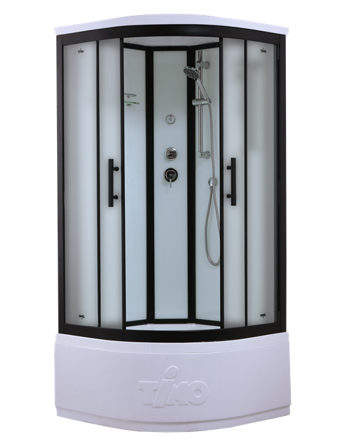 TIMO Standart T-6600 Black Fabric душевая кабина (100*100*220), турецкая баня хамам T-6600BF-T-STUN