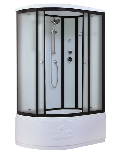 TIMO Standart T-6620 Black Fabric R душевая кабина (120*85*220), турецкая баня хамам T-6620BFR-T-STUN