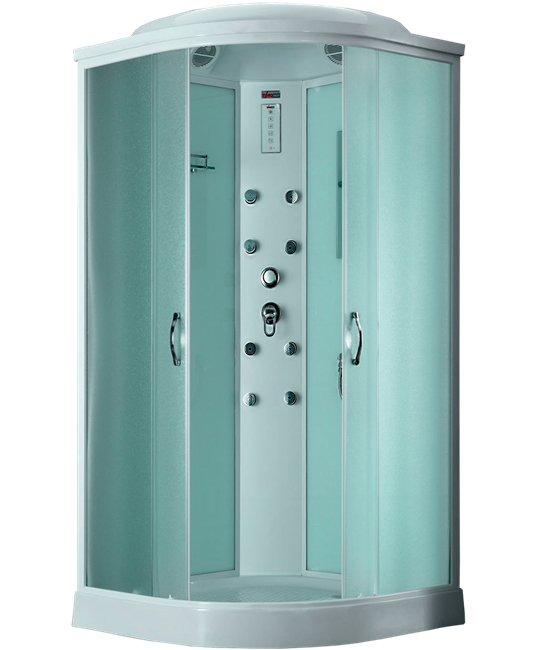 TIMO eco TE-0709 душевая кабина 90*90*218, турецкая баня хамам, стульчик прозрачный TE-0709-T-STUN-T-CH/C