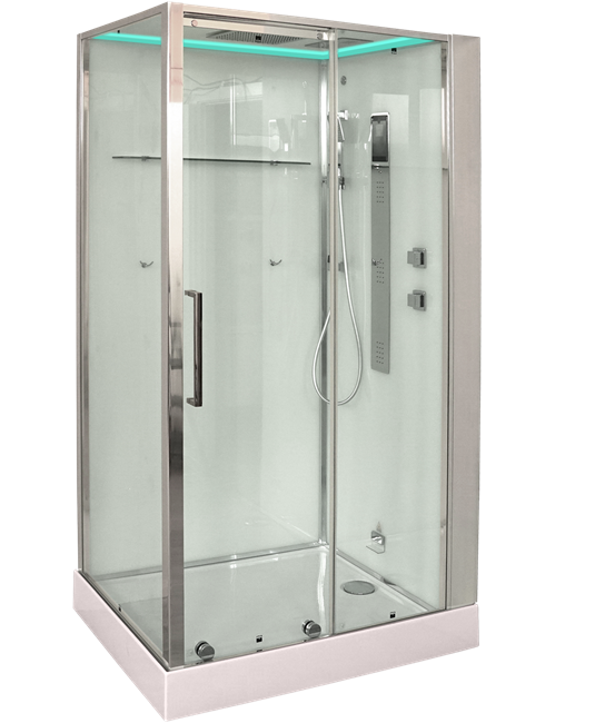 TIMO Premium HELMA душевая кабина (90*120*220), шт, стульчик прозрачный H-520L-T-CH/C