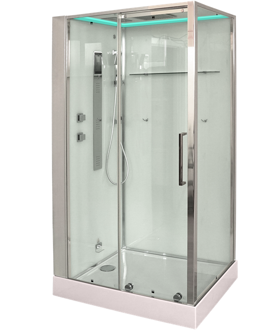 TIMO Premium HELMA душевая кабина (90*120*220), шт, стульчик прозрачный H-520R-T-CH/C