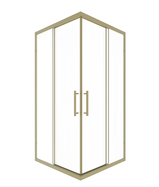 TIMO Душевой угол TKSS-100/17C-8, раздвиж 1000*1000*2000, проф мат золото, стекло проз 8 мм T39