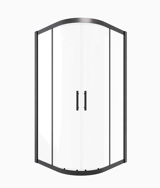 TIMO Душевой угол TPSS-100/03C-8, раздвиж 1000*1000*2000, проф черный, стекло проз T47