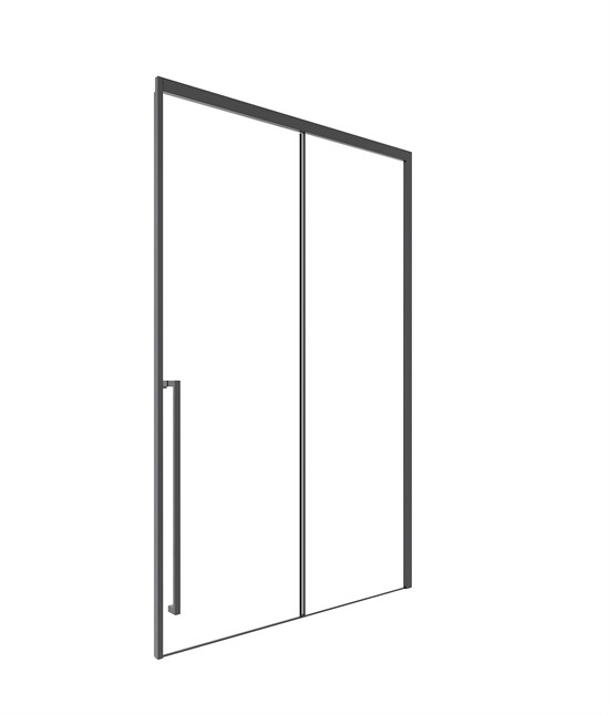 TIMO Душевая дверь TDSS-150/03C-8L, раздвиж 1500*2000, проф черный, стекло проз 8 мм T59L