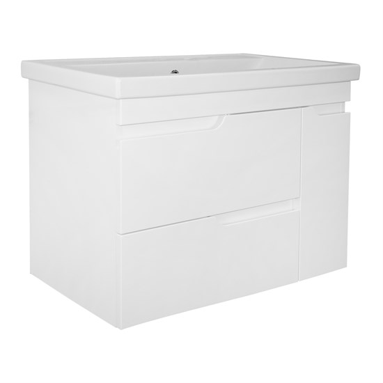 AZARIO Комплект Тумба KANTRI 80/2 800х460х650 подвесная, с раковиной Фостер 80, белый глянец (CS00097253) CS00097253