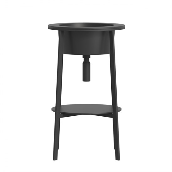 ABBER Консоль с керамической раковиной  Bequem AC2130MB черный матовый AC2130MB