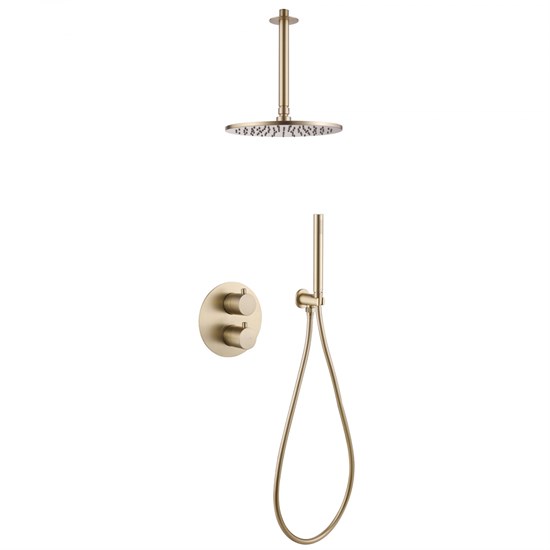 ABBER Душевая система Wasser Kreis AF8121G скрытого монтажа без излива, золото матовое AF8121G