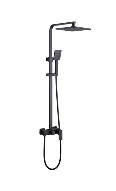 ABBER Душевая стойка Daheim AF8220BL без излива, черный матовый AF8220BL