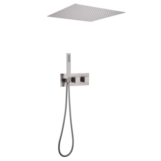 ABBER Душевая система Daheim AF8255SP скрытого монтажа без излива, термостат, сатин AF8255SP