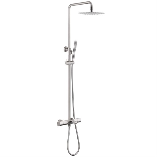 ABBER Душевая стойка Thermostat AF8516SPL с термостатом и изливом, сатин AF8516SPL