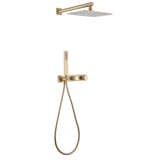 ABBER Душевая система Rund AF8718G скрытого монтажа без излива, золото матовое AF8718G