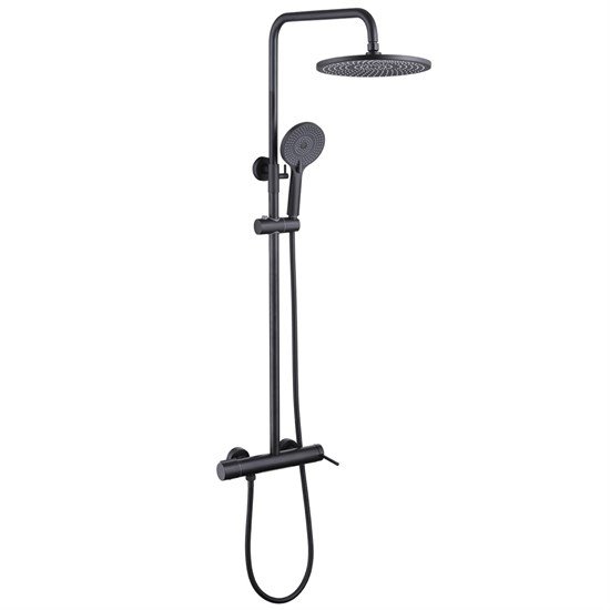 ABBER Душевая стойка Emotion AF8816BL с изливом, черный матовый AF8816BL