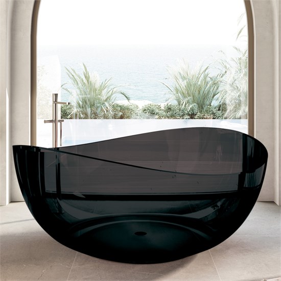 ABBER Прозрачная ванна Kristall AT9705Onyx черная AT9705Onyx