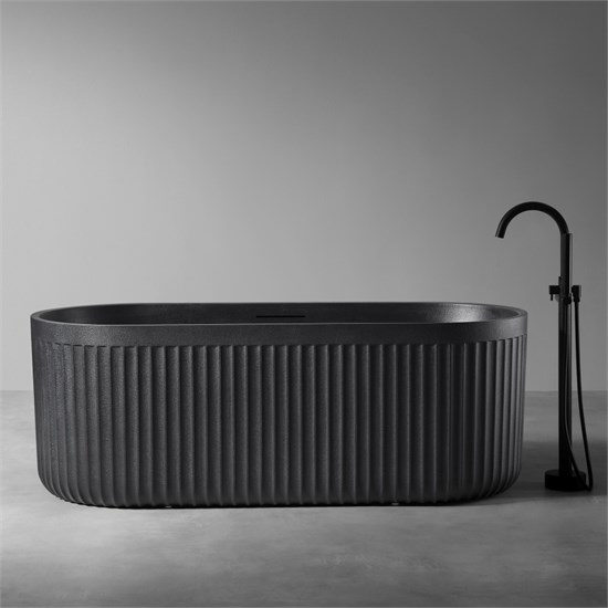 ABBER Ванна из искусственного камня Stuttgart AM9925B черная матовая AM9925B