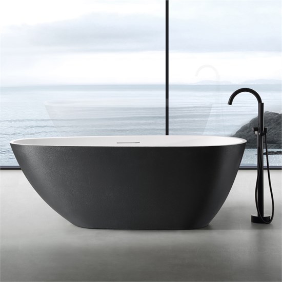 ABBER Ванна из искусственного камня Dortmund AM9911BW черно-белая матовая AM9911BW