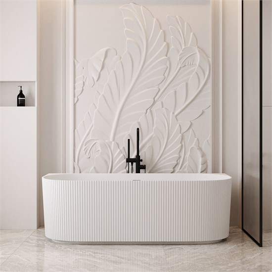 ABBER Ванна из искусственного камня Stein AS9630 белая матовая AS9630
