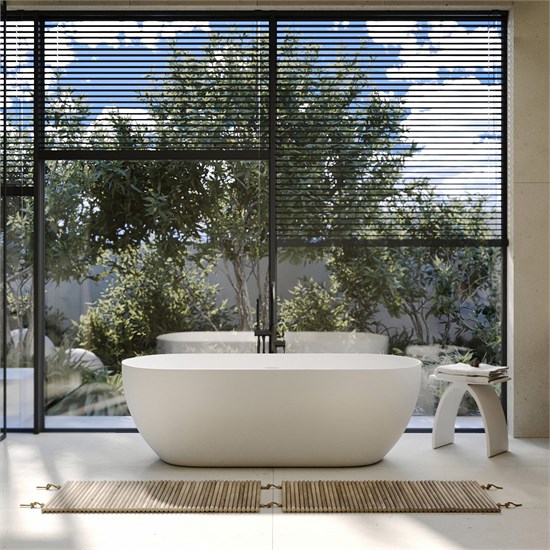 ABBER Ванна из искусственного камня Stein AS9613-1.7 белая матовая AS9613-1.7