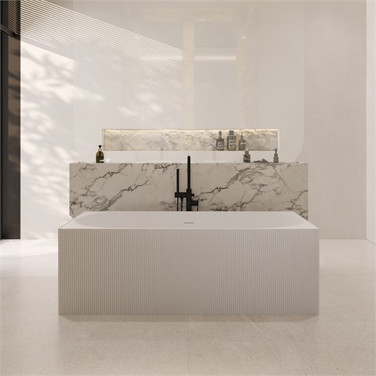 ABBER Ванна из искусственного камня Stein AS9603 белая матовая AS9603