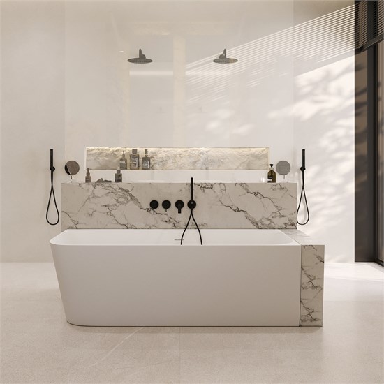 ABBER Ванна из искусственного камня Stein AS9621-1.7 R белая матовая AS9621-1.7 R