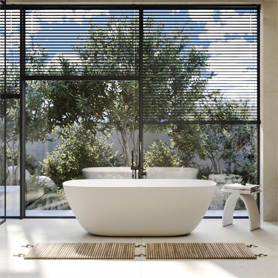 ABBER Ванна из искусственного камня Stein AS9612-1.7 белая матовая AS9612-1.7