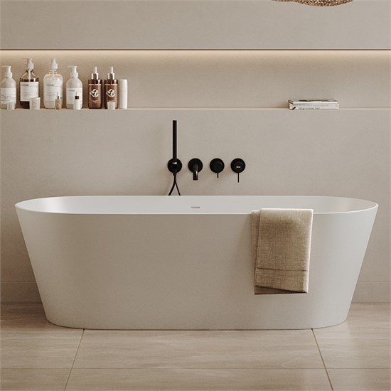 ABBER Ванна из искусственного камня Stein AS9622 белая матовая AS9622