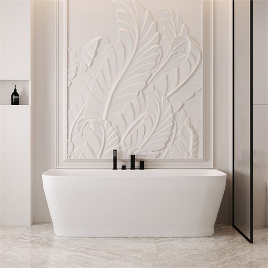 ABBER Ванна из искусственного камня Stein AS9616 белая матовая AS9616