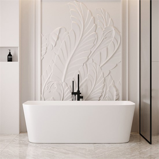 ABBER Ванна из искусственного камня Stein AS9617 белая матовая AS9617