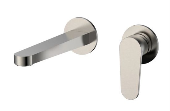 AQUAme AQM6915BN Novara Смеситель для раковины настенный на 2отв., цвет никель шлифованный AQM6915BN