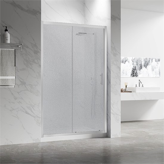 VECONI Душевая дверь раздвижная Vianno VN-55, 1300x1950, хром, стекло pear VN55-130-02-C8