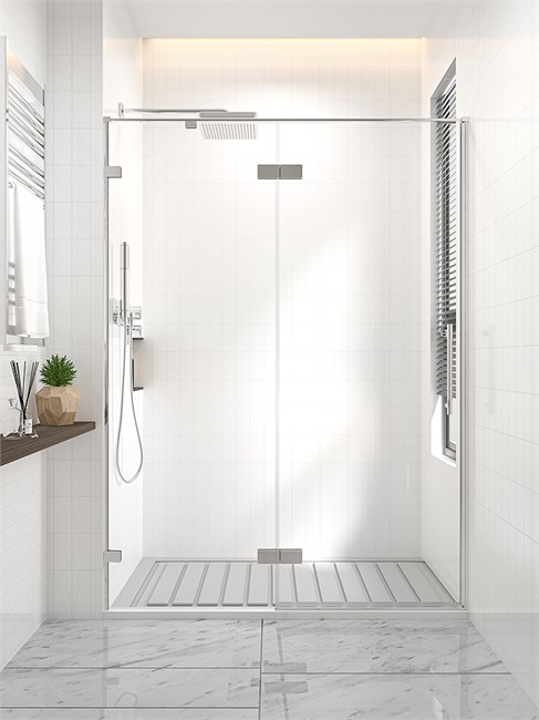 VECONI Душевая дверь раздвижная Premium Prato 300 CH-L, 1200х2000, хром, стекло прозрачное PR3/L-120-01-CH-C4